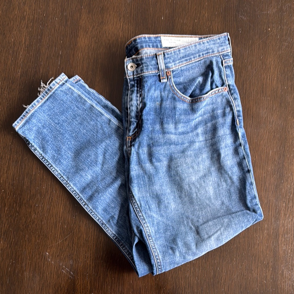 rag & bone Blue Straight Jeans